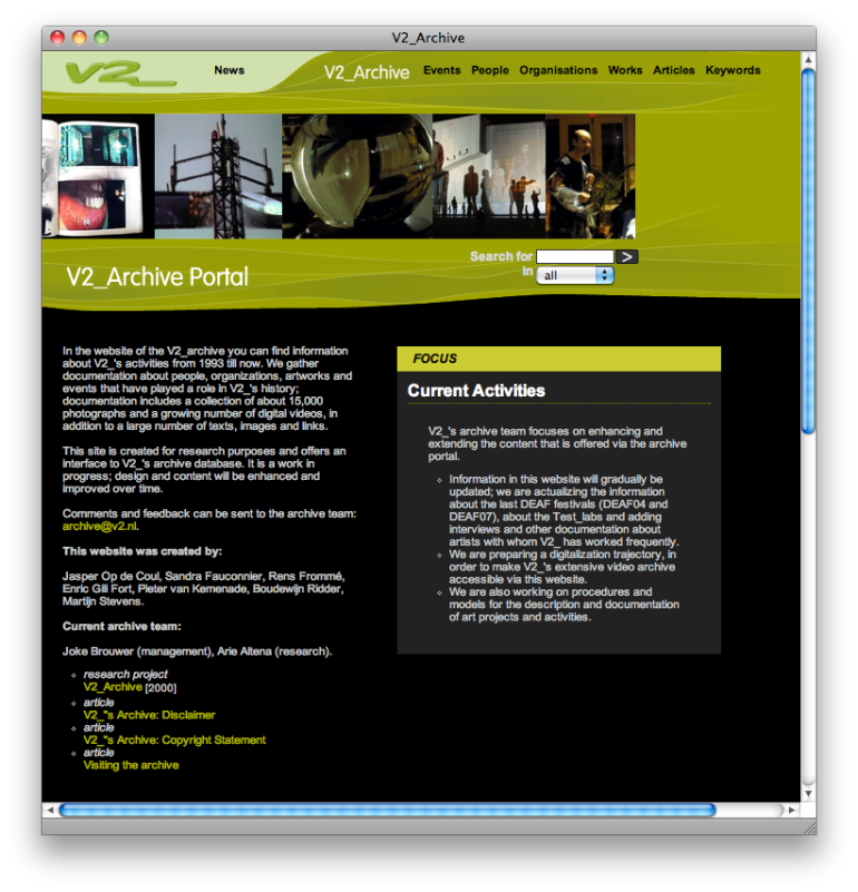 Archived version of http://archive.v2.nl